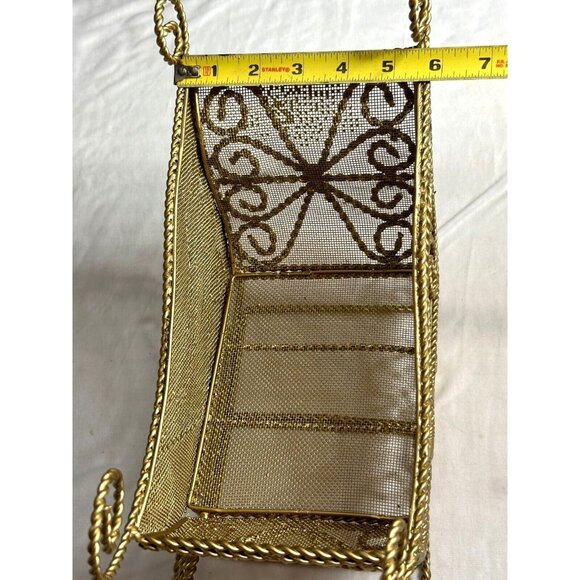 Sleigh Gold Metal Wire Centerpiece Holiday Decor Floral Display Craft Christmas - Picture 15 of 16